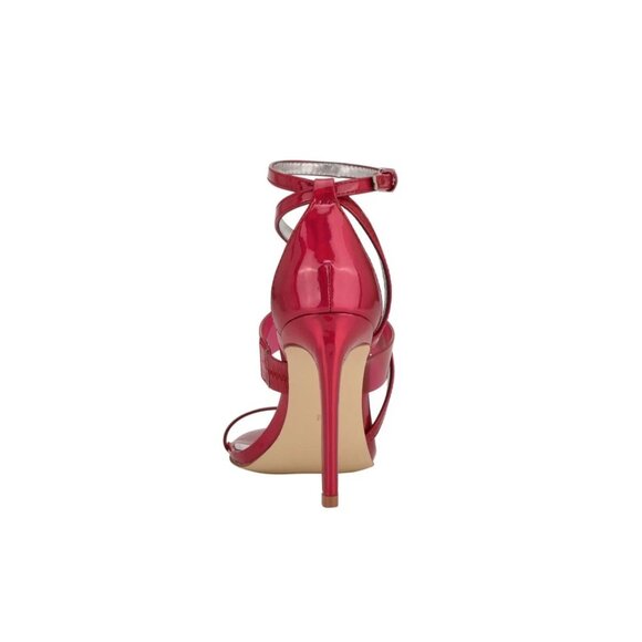 Guess Womens Pink Padded Transparent Strappy Stiletto Buckle Heeled Sandals - Picture 3 of 4